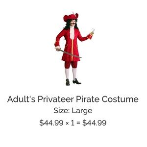 Adult Men’s Captain Hook Costume
